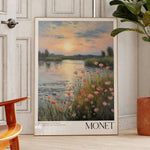 Claude Monet Poster - Mid Century Modern Wall Art For Aesthetic Room Decor | Monet Print As Best Friend Gift | Monet Exhibition Poster | Set Of 1 | Canvas Posters | Canvas Wall Decor For Home, Living Room, Bed Room, Kitchen ,Bathroom