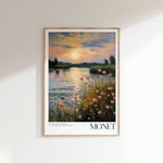 Claude Monet Poster - Mid Century Modern Wall Art For Aesthetic Room Decor | Monet Print As Best Friend Gift | Monet Exhibition Poster | Set Of 1 | Canvas Posters | Canvas Wall Decor For Home, Living Room, Bed Room, Kitchen ,Bathroom