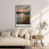 Claude Monet Poster - Mid Century Modern Wall Art For Aesthetic Room Decor | Monet Print As Best Friend Gift | Monet Exhibition Poster | Set Of 1 | Canvas Posters | Canvas Wall Decor For Home, Living Room, Bed Room, Kitchen ,Bathroom