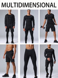 5pcs/Set Men's Quick Dry Fitness Clothing Set, Spring Running - MapleCo