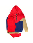 Mens' 2-Piece Quarter Zip Fleece Hoodie Sports Fleece Sweatsuit Heavy Winter Sweat Jacket