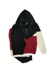 Mens' 2-Piece Quarter Zip Fleece Hoodie Sports Fleece Sweatsuit Heavy Winter Sweat Jacket