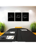 3pcs/Set Canvas Wall Art, Positive Quotes, Black Posters, Positive Motivational Prints Items, Stay Positive Prints, Inspirational Wall Art Prints, Home Office Wall Decor Art, Posters, Wall Art, Room Decoration Stuff