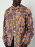 SUMWON Tie Dye Checkboard Western Shirt - MapleCo