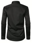 Men's Fashionable, Casual And Comfortable Business Slim Long-Sleeved Button-Down Shirt (With Pockets)