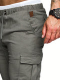 Manfinity LEGND Men Casual Drawstring Waist Cargo Pants