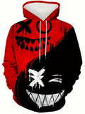 Men's Smile Face Graphic Print Hoodie, Trendy Sweatshirt, Men's Casual Graphic Design Pullover Hoodie, Suitable For Winter And Autumn