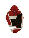 Mens' Jogger Sweatsuit 2-Piece Color Block Sweat Jacket Sweatpants Fleece Suit