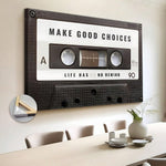 1pc Retro Tape Canvas Wall Art - Inspirational Quote, Ready To Hang, Great For Bedroom, Living Room, Home Office Decor