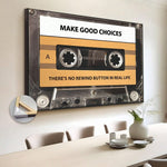 1pc Retro Tape Canvas Wall Art - Inspirational Quote, Ready To Hang, Great For Bedroom, Living Room, Home Office Decor