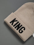 2pcs Unisex Embroidered Knitted Hat Letter King Winter Warm Woolen Hat A Stylish Hat That Goes With Everything