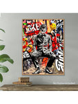 1pc Unframed Graffiti Throne Canvas Art Print - Edgy Pop Culture Icon, Abstract Oil Painting For Living Room, Bedroom, Cafe Decor - Frameless Wall Art Poster Framed Canvas Wall Art Canvas Wall Art