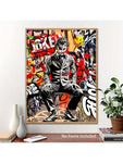 1pc Unframed Graffiti Throne Canvas Art Print - Edgy Pop Culture Icon, Abstract Oil Painting For Living Room, Bedroom, Cafe Decor - Frameless Wall Art Poster Framed Canvas Wall Art Canvas Wall Art