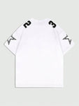 ROMWE Prep Men's Summer Casual Letter Print Crew Neck Short Sleeve Jersey T-Shirt,Graphic Tee