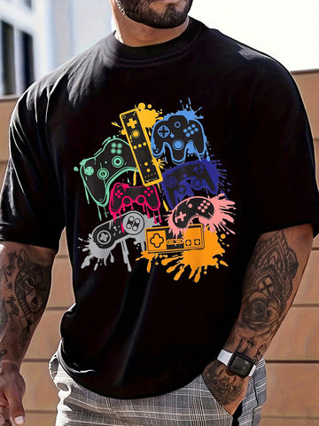 Men's Game Console Printed Short Sleeve T-Shirt