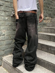 Manfinity Hypemode Men's Distressed Solid Color Denim Jeans