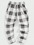 Manfinity ModaGents Men's Checkered Knit Casual Straight Sweatpants