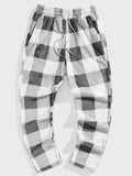 Manfinity ModaGents Men's Checkered Knit Casual Straight Sweatpants