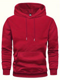 6 Piece Set Men's Basic Hoodies, Casual Sports Fashion, Drawstring, Kangaroo Pocket, Long Sleeve Sweatshirts