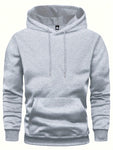 6 Piece Set Men's Basic Hoodies, Casual Sports Fashion, Drawstring, Kangaroo Pocket, Long Sleeve Sweatshirts