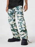 Manfinity StreetEZ Men Digital Printed Loose Straight Woven Trousers