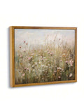 Framed Oil Painting - Landscape Theme, Meadow Wildflowers Daisy Artwork, Classic Living Room Bedroom Wall Decor, Elegant Corridor Study Canvas Art Print, Ideal Gift, 1 PC Ready To Hang