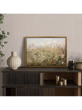 Framed Oil Painting - Landscape Theme, Meadow Wildflowers Daisy Artwork, Classic Living Room Bedroom Wall Decor, Elegant Corridor Study Canvas Art Print, Ideal Gift, 1 PC Ready To Hang