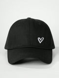 1pc Adjustable Heart Printed Baseball Cap, Outdoor/Sunscreen, Suitable For Travel, Beach, Vacation, Y2K Style, For Youth