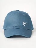 1pc Adjustable Heart Printed Baseball Cap, Outdoor/Sunscreen, Suitable For Travel, Beach, Vacation, Y2K Style, For Youth