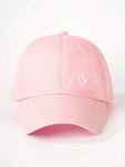 1pc Adjustable Heart Printed Baseball Cap, Outdoor/Sunscreen, Suitable For Travel, Beach, Vacation, Y2K Style, For Youth