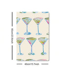 1pc Unframed Green Martini Bar Cart Art Trendy Canvas Poster Retro Cocktail Kitchen Painting Print Wall Picture For Dorm,Apartment,Dining Room,Living Room,Modern Home Decoration