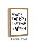 1PC,What's The Best That Could Happen Quote Poster, Uplifting Quote Art Print, Trendy Red Aesthetic Wall Art, Affirmations Print,50*70cm(19.7*27.5in)Unframed