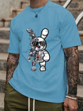 Manfinity LEGND Men's Cartoon Print Short Sleeve Casual T-Shirt