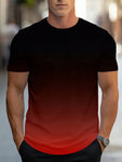 Manfinity Homme Men Ombre Casual Daily Wear Short Sleeve T-Shirt For Spring/Summer