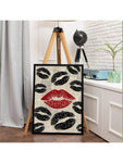 Set Of 3 Black And Red Lips Prints Canvas Paintings Dark Coquette Wall Art Black Bow Retro Trendy Home Decor Coquette Aesthetic Room Decor Unframed