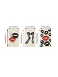 Set Of 3 Black And Red Lips Prints Canvas Paintings Dark Coquette Wall Art Black Bow Retro Trendy Home Decor Coquette Aesthetic Room Decor Unframed