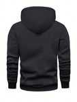 Men's Regular Fit Long Sleeve Hoodie With Pockets, Graphic Print, Casual Sportswear For Spring/Autumn