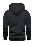 Men's Regular Fit Long Sleeve Hoodie With Pockets, Graphic Print, Casual Sportswear For Spring/Autumn