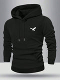 Men's Regular Fit Long Sleeve Hoodie With Pockets, Graphic Print, Casual Sportswear For Spring/Autumn