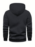 Men's Regular Fit Long Sleeve Hoodie With Pockets, Graphic Print, Casual Sportswear For Spring/Autumn