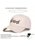 1pc Men's Letter Embroidered Adjustable Baseball Cap, Outdoor Fashion Sun Protection Casual Hat Suitable For Spring, Autumn Travel, Beach Party