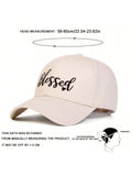 1pc Men's Letter Embroidered Adjustable Baseball Cap, Outdoor Fashion Sun Protection Casual Hat Suitable For Spring, Autumn Travel, Beach Party