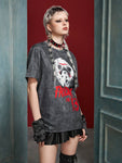 WB Horror X SHEIN 1pc Dark Punk Style Letter