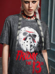 WB Horror X SHEIN 1pc Dark Punk Style Letter