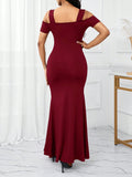 SHEIN Lady Christmas Party Dress Holiday Reception Ceremony Dress