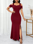 SHEIN Lady Christmas Party Dress Holiday Reception Ceremony Dress