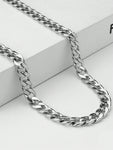 2 Piece Hip Hop Stainless Steel Chain Set - Punk Fashion Necklace And Bracelet Set For Men's Everyday UseFestival Jewellery