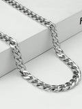 2 Piece Hip Hop Stainless Steel Chain Set - Punk Fashion Necklace And Bracelet Set For Men's Everyday UseFestival Jewellery