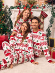 2pcs Men's Plush Christmas Pajama Set With Long Pants And Long Sleeve Casual Sleepwear Homewear, Family Matching Outfits Mommy And Me (4 Sets Sold Separately) - MapleCo