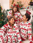 2pcs Men's Plush Christmas Pajama Set With Long Pants And Long Sleeve Casual Sleepwear Homewear, Family Matching Outfits Mommy And Me (4 Sets Sold Separately) - MapleCo